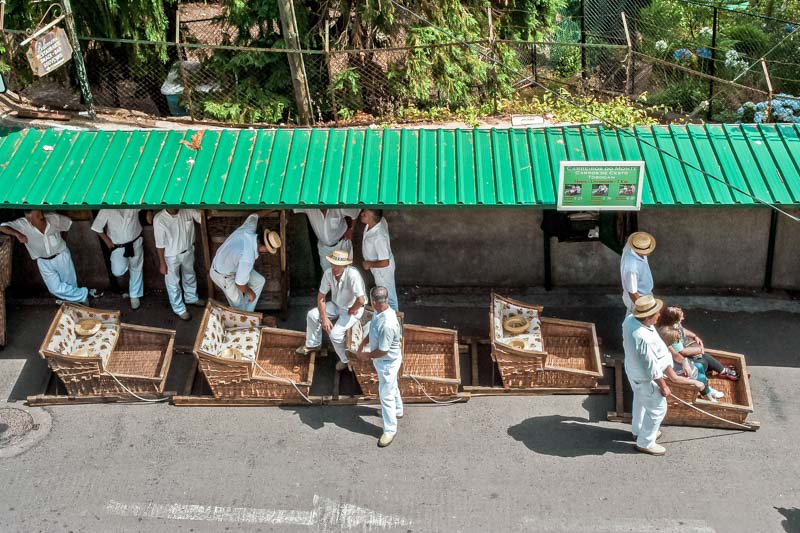 Carros de cesto do Monte madeira