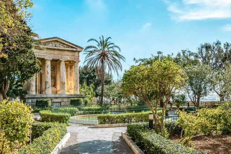 Malta Barrakka Gardens Valetta