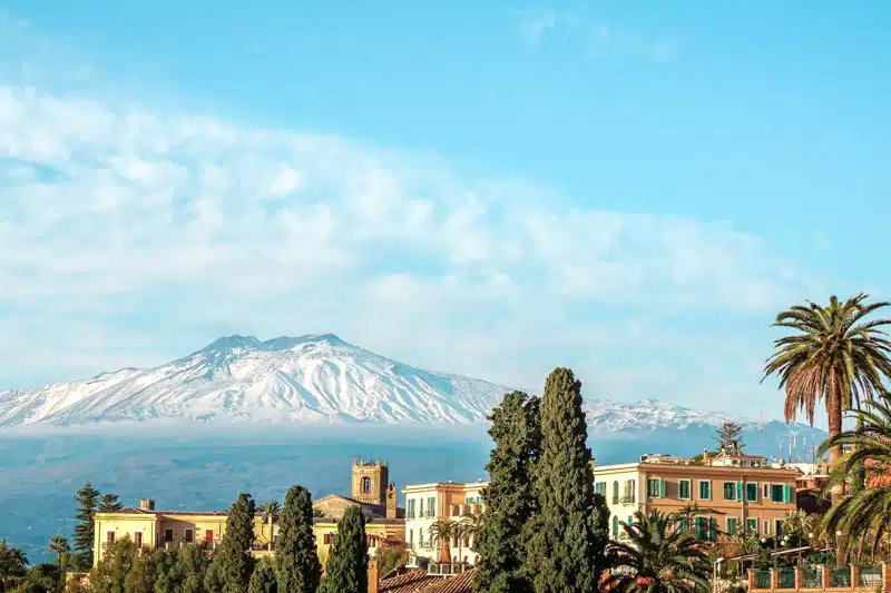 Sizilien im Winter Ätna Schnee Sizilien im Winter Ätna Schnee
