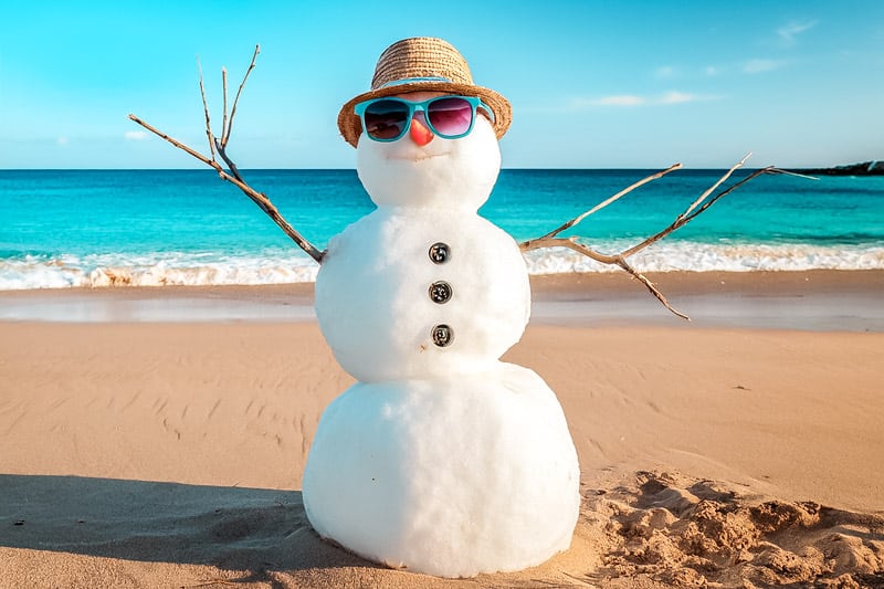 Winter Reiseziele Europa Karte warme Orte